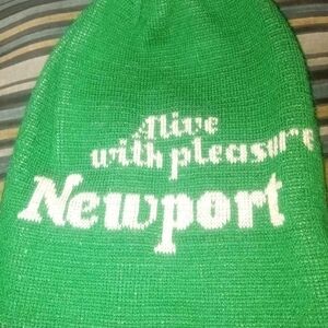 Newport Green and White Beanie Hat